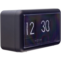 NeXtime Flip Clock - Tisch oder Wanduhr - Schwarz - 18x10x7cm -