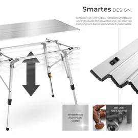 Tectake Campingtisch Tina Silber