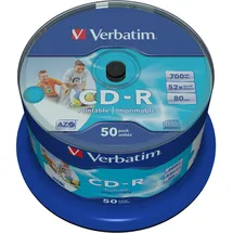 Verbatim CD-R 700MB 52x bedruckbar 50er Spindel (43438)