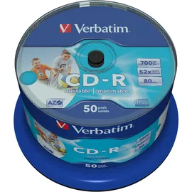 Verbatim CD-R 700MB 52x bedruckbar 50er Spindel (43438)