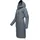 Ragwear Damen Langer Wintermantel Warmer wasserdichter Parka mit Schlüsselanhänger Refutura Remake Grey Gr. 3XL - 3XL