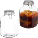 Relaxdays 2 x 3 Liter Einmachglas - Transparent
