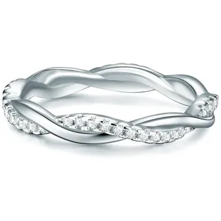 Trilani - Ring Sterling Silber Zirkonia in Silber Ringe Weiss Damen (46.99 € / )