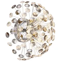 GLOBO Wandleuchte Wandlampe Wohnzimmerleuchte LED 6-Flammig Kristalle Rauch klar G9