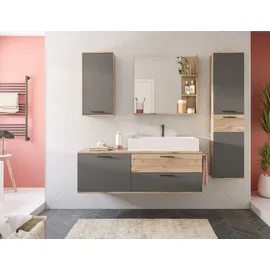 inn.furn Spiegel Eiche Badspiegel mit Regal Tomaso