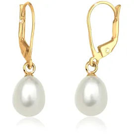 Elli Ohrringe Elli Süßwasserzuchtperle vergoldet 925 Sterling Silber onesize