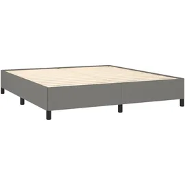 vidaXL Boxspringbett mit Matratze Dunkelgrau 160x200 cm Stoff1372405