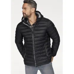 Steppjacke POLARINO, Herren, Gr. 48, schwarz (schwarz (steppjacke aus nachhaltigem material)), Obermaterial: 100% Polyamid. Futter: 100% Polyamid. Wattierung: 100% Polyester, sportlich, Langarm eingefasste Kante, Jacken, Atmungsaktiv, winddicht, wasserabweisend