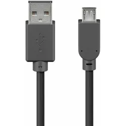 1,8m Goobay USB 2.0 Kabel, schwarz Stecker Typ A -> Stecker Typ Micro-B
