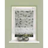 HOME WOHNIDEEN Magnetrollo, halbtransparenter Stoff, Farbe: Grau, Größe: 130 x 60 cm