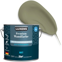 LUXENS - Premium Wandfarbe 2,5 l - Eukalyptusgrün - Matt - Wände, Decken & Täfelungen - Anti-Allergen - Ohne endokrine Disruptoren - 25m2