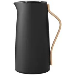 Stelton Isolierkanne Emma 1200 ml Edelstahl Mat Black 1,2 l