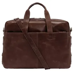 Voi City Cowboy Aktentasche Leder 41 cm Laptopfach  braun