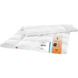 extra warme Daunendecke, 155 x 220 cm, 90% Daunen / 10% Federn, Steppbett, sleepling - Weiß