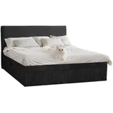 Kaiser Möbel Boxbett, Schwarz H3, Höhe ca. 20 cm 160x200 cm, Schlafzimmer, Betten, Boxspringbetten