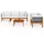 vidaXL Garten-Lounge-Set 6-tlg. cremefarbenes Holz Akazie
