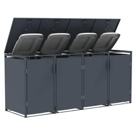 FM-SOLAR Mülltonnenbox 265 x 80 x 116 cm anthrazit