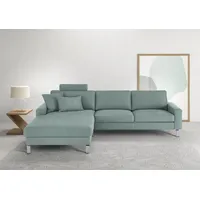 Candy 3C Candy Ecksofa »Lecce, wahlweise PUR-Schaumstoff oder Tonnentaschenfederkern«, Bett im 2,5-Sitzer, teilmotorische Schlaffunktion im Longchair, L-Form