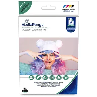 MediaRange Fotopapier MRINK114 13,0 x 18,0 cm hochglänzend 220 g/qm 50 Blatt