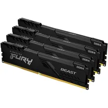 Kingston FURY Beast 128GB (4x32GB) 3600MHz DDR4 CL18 Desktop Speicher Kit mit 4 x 32 GB 1800 MHz,