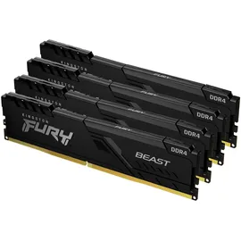 Kingston FURY Beast 128GB (4x32GB) 3600MHz DDR4 CL18 Desktop Speicher Kit mit 4 x 32 GB 1800 MHz,