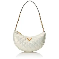 GUESS Damen Giully Top Zip Shoulder Schultertasche, Reißverschluss Oben, Elfenbein - Einheitsgröße