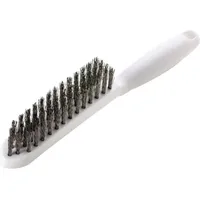 Lessmann Drahtbürste L.285mm 0,35mm VA-Stahldraht gewellt 4-reihig LESSMANN