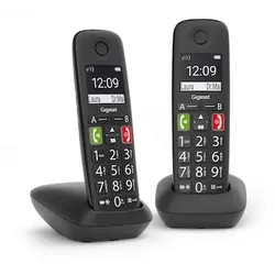 Gigaset E290 Duo Großtastentelefon schwarz
