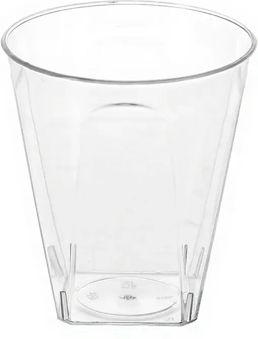 Set mit 20 Facettierten Plastik-Cocktailgläsern 6cl