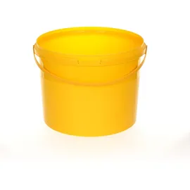 Benbow Eimer mit Deckel 10L x1 Gelb - lebensmittelecht, stabil, luftdicht, auslaufsicher, geruchsneutral - Plastikeimer mit Henkel - leer - Gelb