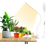 SUWITU Pflanzenlampe LED Vollspektrum, 48 LEDs Pflanzenlicht, Pflanzenleuchte mit Zeitschaltuhr Wachstumslampe 10 Arten von Helligkeit 3 Lichter Modi 360°Einstellbar Grow Lampe für Zimmerpflanzen