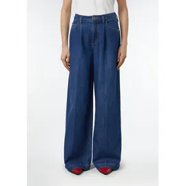 Comma, Wide Leg Jeans mit Eingrifftaschen, Marine, 34/32