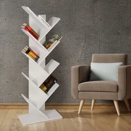 ML-Design Aktenregal 50x25x140 cm Weiß