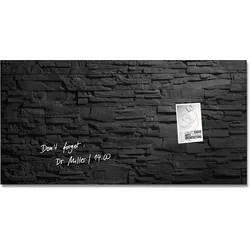Sigel GL149 Glas-Magnettafel / Magnetboard Artverum, 46x91 cm, Design Schiefer-Stone