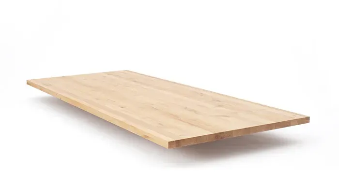 Tischplatte Fred MKS-Möbel-Kollektion-Schuon Wildeiche massiv braun, 4x240x100 cm