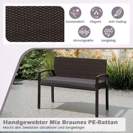Costway Gartenbank 110 x 56 x 84 cm Braun/Grau