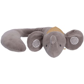 STERNTALER Baby Unisex Nackenstütze Baby Nackenstütze L Elefant Eddy - Nackenkissen, Kopfstütze, Nackenhörnchen - grau