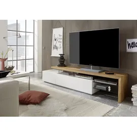 MCA Furniture Alimos TV-Rack 2040 mm weiß matt/Asteiche