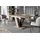 altdecor Esstisch 120-160 x 90 x 75 cm Artisan Eiche Optik/schwarz