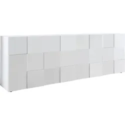 Sideboard INOSIGN "Dama Sideboard", weiß (weiß hochglanz lack), B:241cm H:84cm T:42cm, Sideboards, grifflos