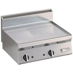 KBS Gastrotechnik KBS Gas Grillplatte Glatt Verchromte Fläche 595X555Mm 2 Heizzonen Tischgerät