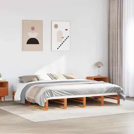 vidaXL Massivholzbett 180 x 200 cm Braun