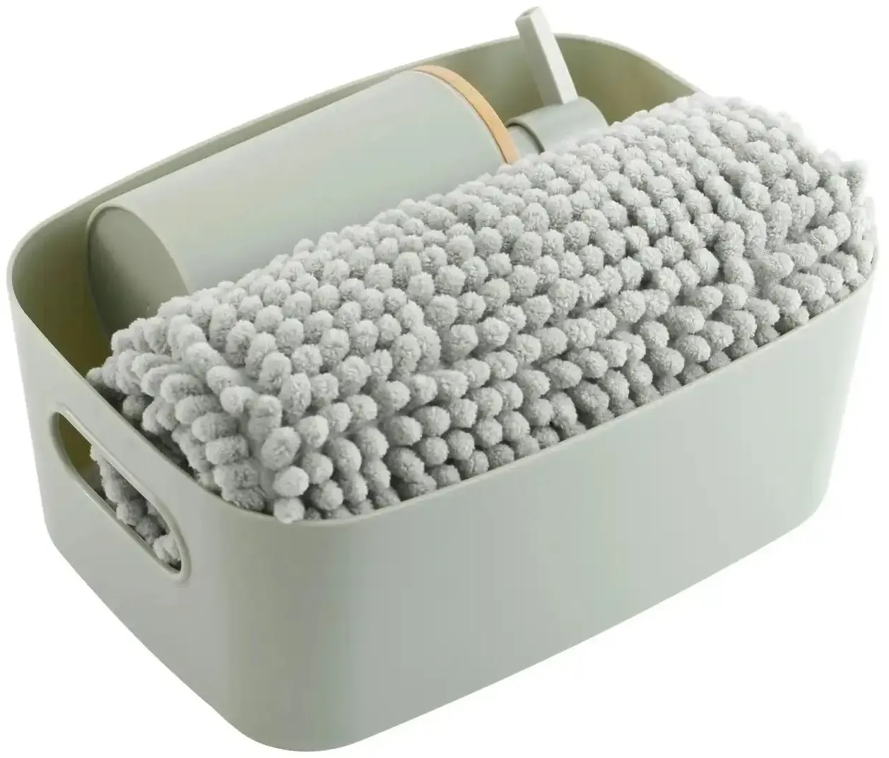 como Badaccessoires-Set   , Kunststoff,Bambus