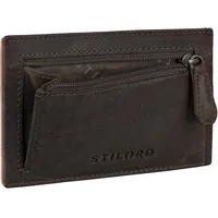 STILORD 'Trevor' Kredit-Kartenetui Leder RFID Herren Damen Mini-Börse Portemonnaie klein EC Kartenetui Slim Wallet Geldbörse Brieftasche Voll-Leder in Geschenkbox, Farbe:dunkel - braun