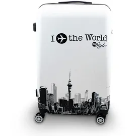 Berwin Bituxx Kofferset 3teilig Design Fly The World White MS-17311 - Bunt