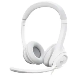 Logitech H390 Kabelgebundenes Beidseitiges Headset USB Weiß