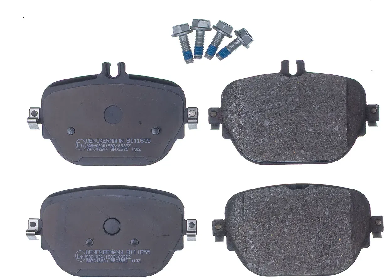 DENCKERMANN Bremsbelagsatz, Scheibenbremse b111655 Hinterachse für Mercedes