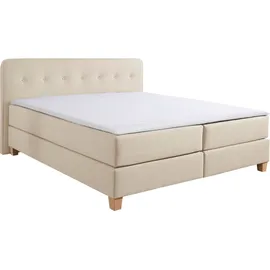 Home Affaire »Fargo« inkl. Topper, in 3 Matratzenarten, in Samt- oder Strukturstoff beige