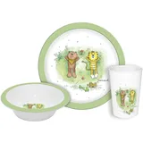 Geda Labels Kindergeschirr Janosch Kids 3teilig in Grün - 21,5x21,5x8,5 | Gr.: onesize