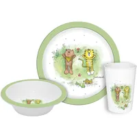 Geda Labels Kindergeschirr Janosch Kids 3teilig in Grün - 21,5x21,5x8,5 | Gr.: onesize